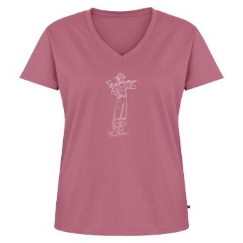 Firefighter Mrs. Firefighter 112 - Women's Premium Organic V-neck T-shirt - mauve - Front - AI Model Female 172 dark (172cm)
