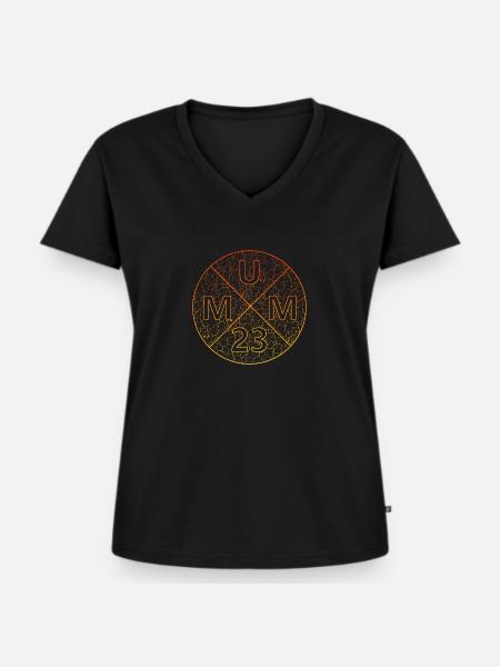 Mum 23 - Frauen Premium Bio T-Shirt mit V-Ausschnitt - Schwarz