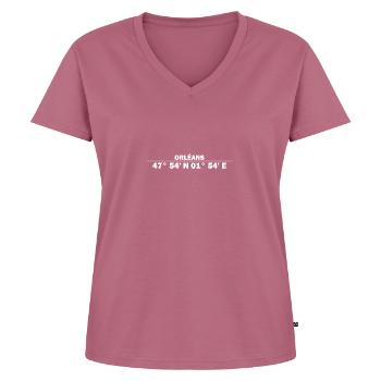 Coordonnées d’Orléans - T-shirt encolure en V Premium bio Femme - mauve - Devant - AI Model Female 172 dark (172cm)