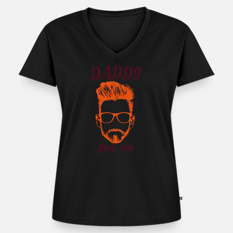 DADDY - since 2019! - Women's Premium Organic V-neck T-shirt - black