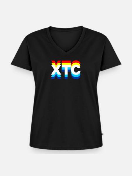 XTC, Ecstasy, Drogen - Frauen Premium Bio T-Shirt mit V-Ausschnitt - Schwarz