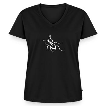 Insekt - Frauen Premium Bio T-Shirt mit V-Ausschnitt - Schwarz - Vorne - AI Model Female 172 light (172cm)