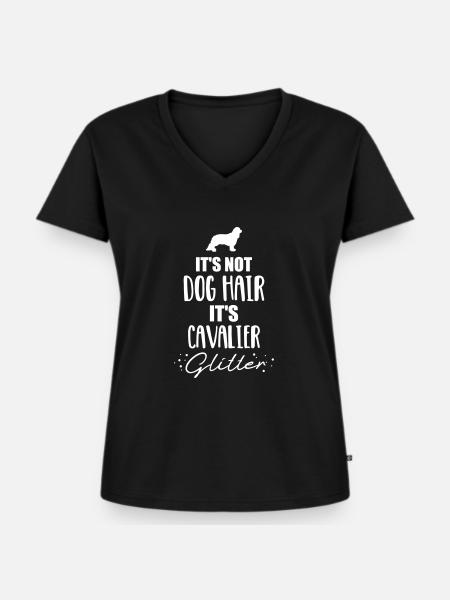 Cavalier King Charles - Frauen Premium Bio T-Shirt mit V-Ausschnitt - Schwarz