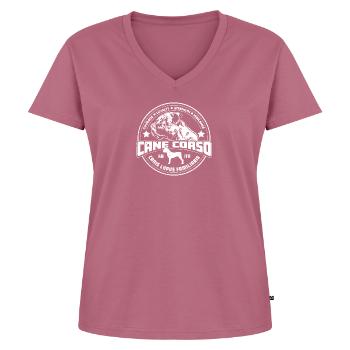 Cane Corso - Frauen Premium Bio T-Shirt mit V-Ausschnitt - Mauve - Vorne - AI Model Female 172 dark (172cm)