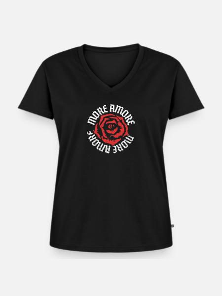 More Amore - Women's Premium Organic V-neck T-shirt - black