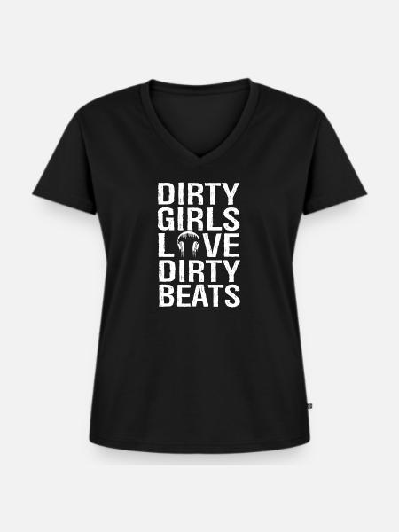 Hardstyle Geschenk - Frauen Premium Bio T-Shirt mit V-Ausschnitt - Schwarz