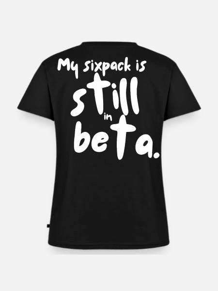Humorvoller Textdruck in Handlettering-Stil - Frauen Premium Bio T-Shirt mit V-Ausschnitt - Schwarz