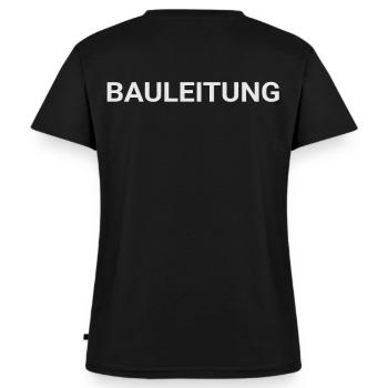 Bauleitung - Bauleiter Geschenk - Frauen Premium Bio T-Shirt mit V-Ausschnitt - Schwarz - Hinten - AI Model Female 172 light (172cm)