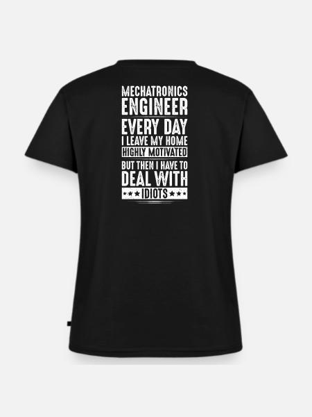 Mechatroniker Mechatronik Mechatronics Engineer - Frauen Premium Bio T-Shirt mit V-Ausschnitt - Schwarz