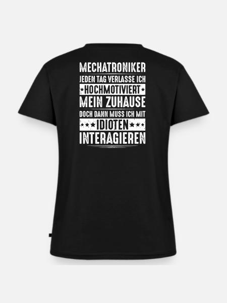 Mechatroniker Mechatronik Mechatronics Engineer - Frauen Premium Bio T-Shirt mit V-Ausschnitt - Schwarz