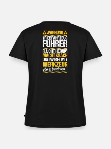 Triebfahrzeugführer Lokführer Train Driver - Frauen Premium Bio T-Shirt mit V-Ausschnitt - Schwarz