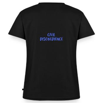Civil disobedience - Women's Premium Organic V-neck T-shirt - black - Back - AI Model Female 172 light (172cm)