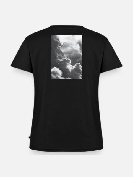 Odyssey in the Clouds - Frauen Premium Bio T-Shirt mit V-Ausschnitt - Schwarz
