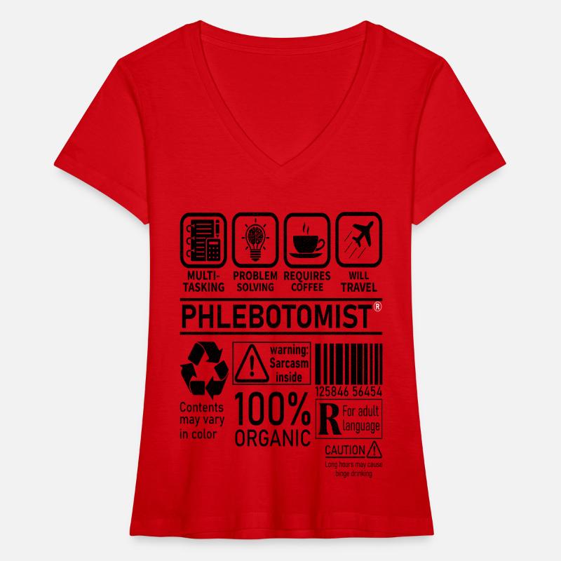 Phlebotomist multi tasking problem solving Women's Premium Organic V-neck T-shirt