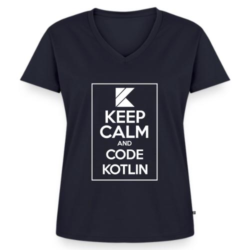 Keep Calm And Code Kotlin - Women's Premium Organic V-neck T-shirt