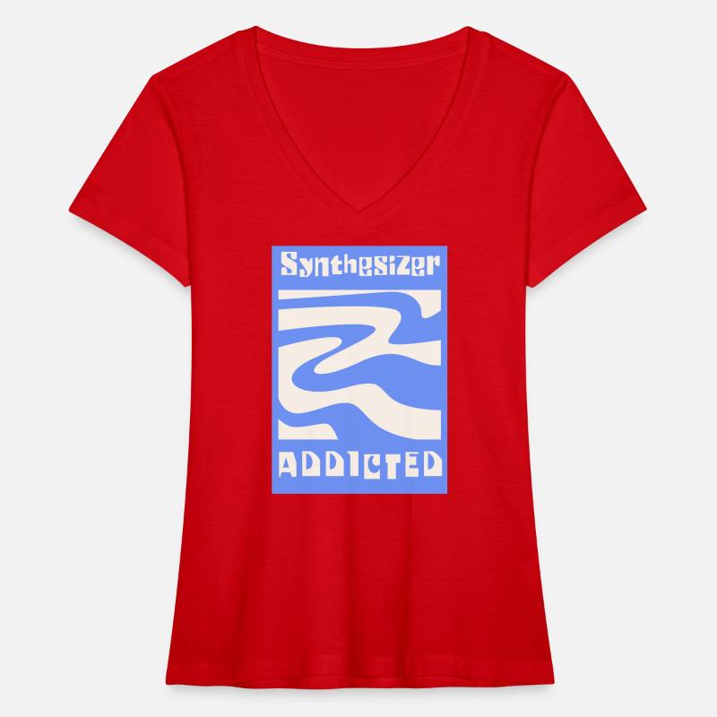 Synthesizer addicted Synth Modular Women's Premium Organic V-neck T-shirt