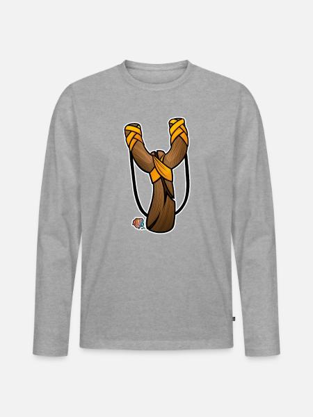 Zwille - Männer Premium Bio Langarmshirt - Grau meliert