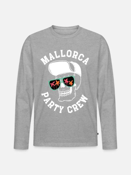 Es eskaliert eh! - Männer Premium Bio Langarmshirt - Grau meliert
