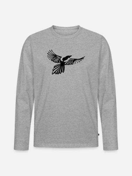 Torten-Design - Männer Premium Bio Langarmshirt - Grau meliert