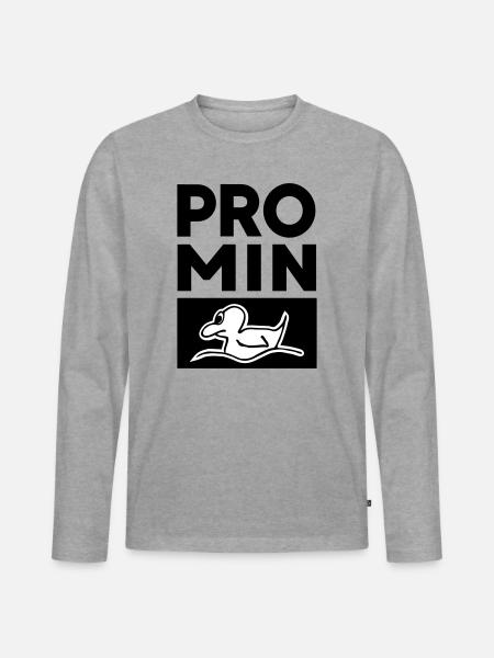 Prominente - Männer Premium Bio Langarmshirt - Grau meliert