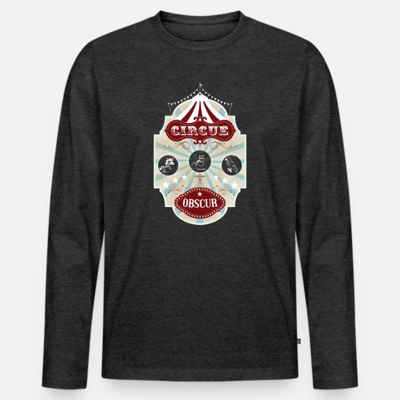 Cirque obscur - Männer Premium Bio Langarmshirt - Anthrazit meliert