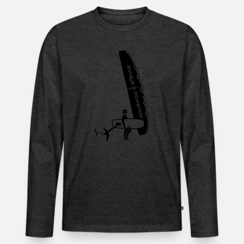 Foildude - Männer Premium Bio Langarmshirt - Anthrazit meliert
