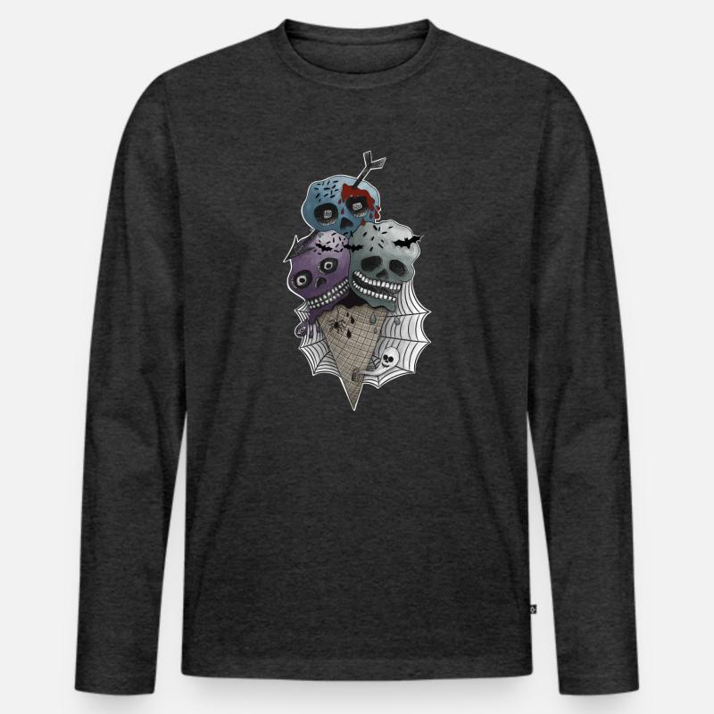 GothICECream Deluxe - Männer Premium Bio Langarmshirt - Anthrazit meliert