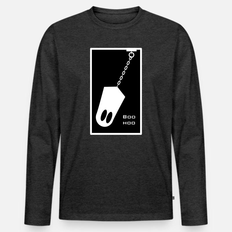 Geist in der Kette - Männer Premium Bio Langarmshirt - Anthrazit meliert