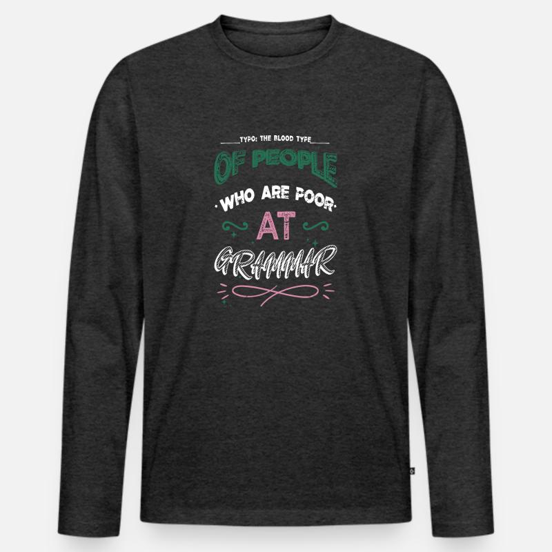 storytelling techniques creative writing - Männer Premium Bio Langarmshirt - Anthrazit meliert