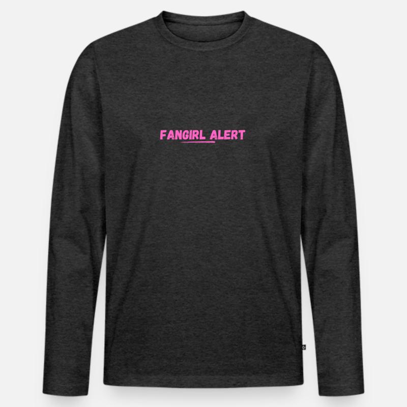 Mädchen - Männer Premium Bio Langarmshirt - Anthrazit meliert
