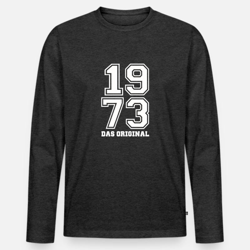 1973 das Original! - Männer Premium Bio Langarmshirt - Anthrazit meliert