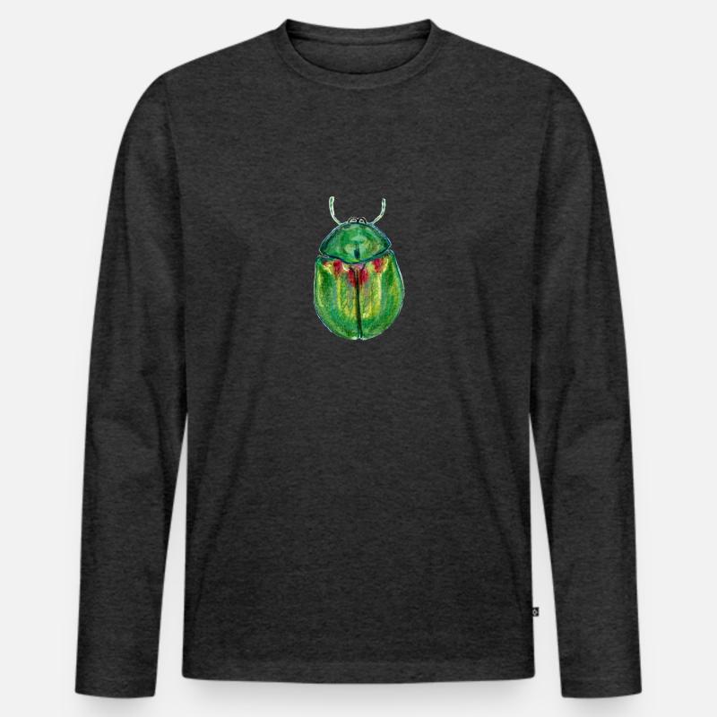 schafgabe Schildkäfer - Männer Premium Bio Langarmshirt - Anthrazit meliert