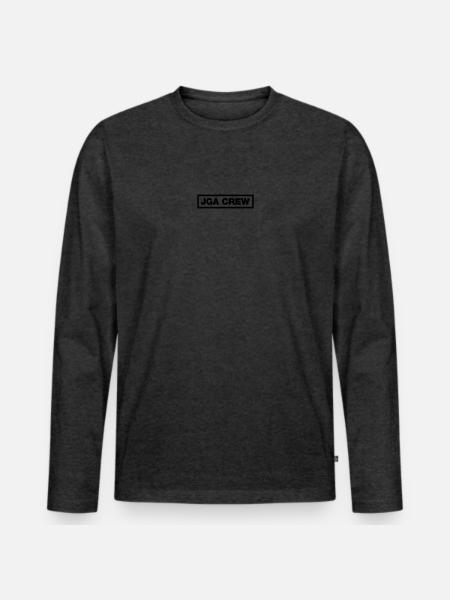 JGA Crew - Männer Premium Bio Langarmshirt - Anthrazit meliert