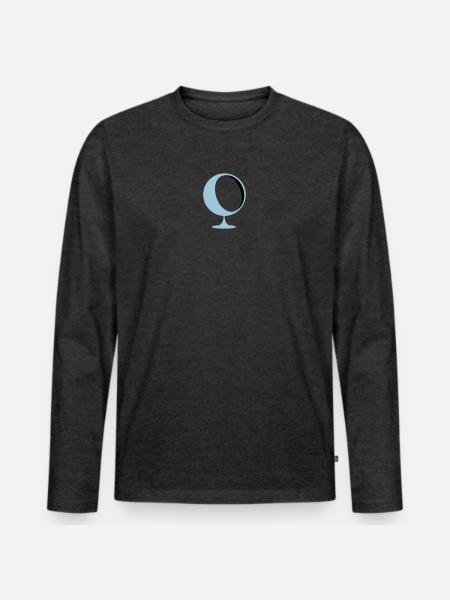 retro lounge chair eames panton - Men's Premium Organic Long Sleeve Shirt - heather anthracite