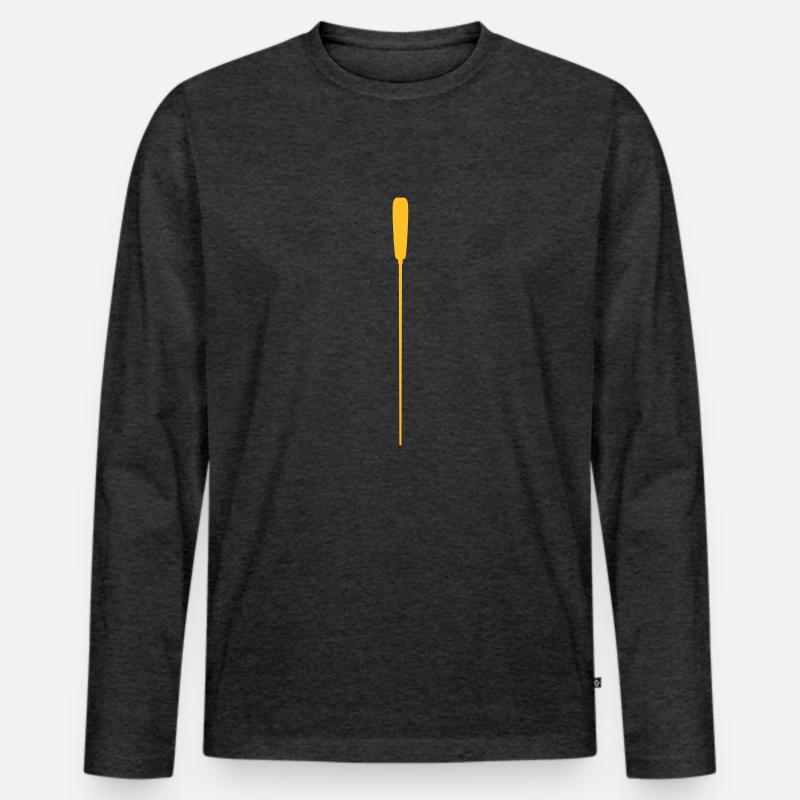 Dirigent - Männer Premium Bio Langarmshirt - Anthrazit meliert