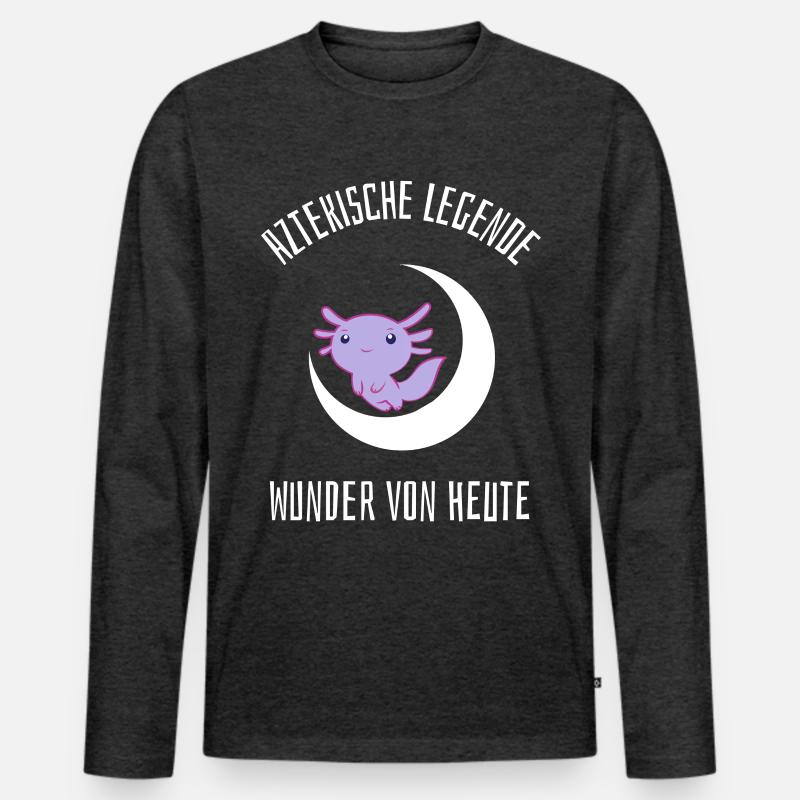 Die Wunder von Heute - Männer Premium Bio Langarmshirt - Anthrazit meliert