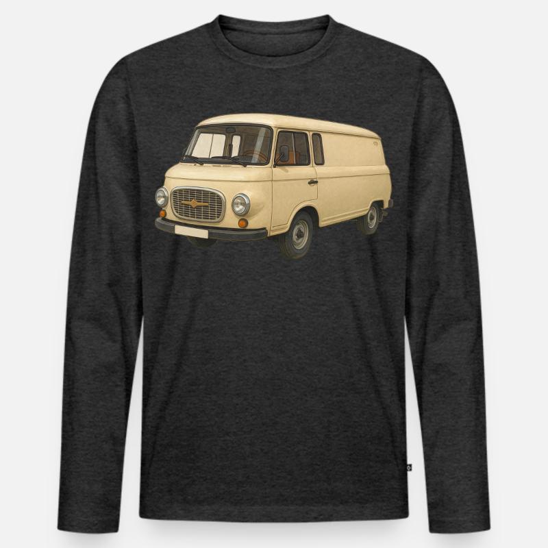 B1000 als Comic - Männer Premium Bio Langarmshirt - Anthrazit meliert
