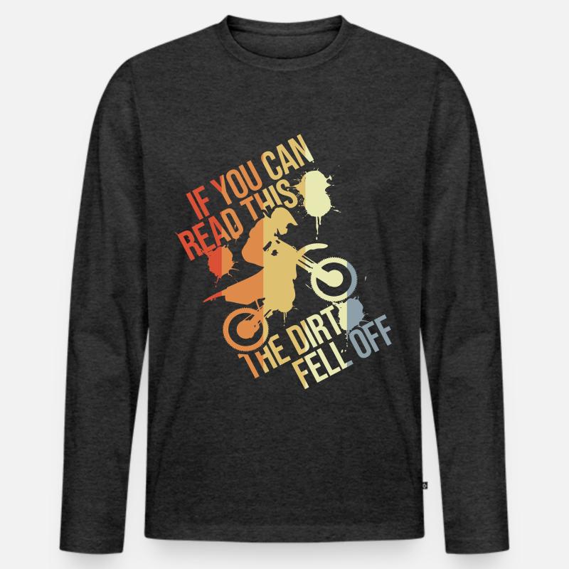 Der Dreck ist bereits ab - Männer Premium Bio Langarmshirt - Anthrazit meliert