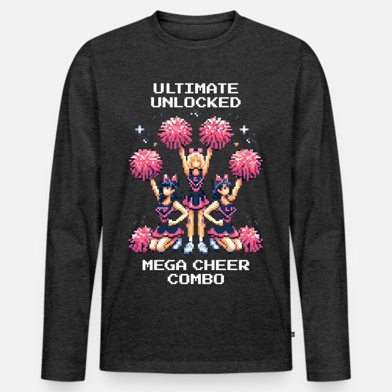 Ultimate: Mega-Cheer-Kombo | Cheerleading - Männer Premium Bio Langarmshirt - Anthrazit meliert