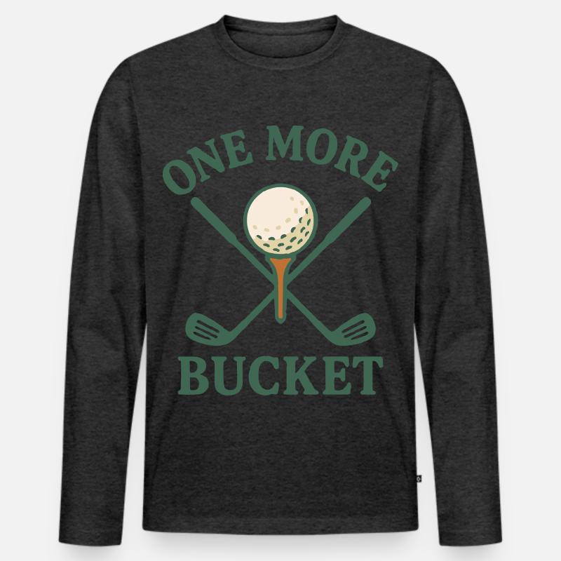 Ein weiterer Eimer Golfschläger Fun Design - Männer Premium Bio Langarmshirt - Anthrazit meliert