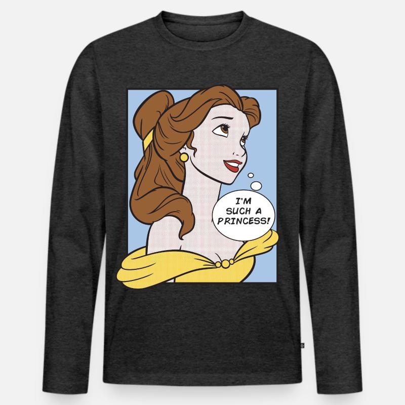 Belle Mit Spruch I'm Such A Princess - Männer Premium Bio Langarmshirt - Anthrazit meliert