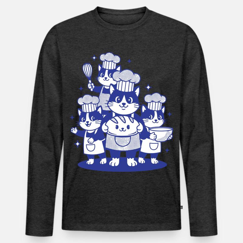 Sauerteigbrot Backbäcker Starter Lokale Ära - Männer Premium Bio Langarmshirt - Anthrazit meliert