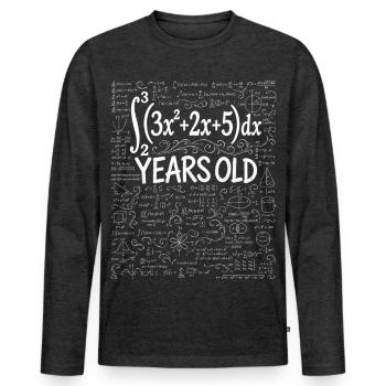 29. Geburtstag Analysis Mathematik-Nerd Lustig - Männer Premium Bio Langarmshirt - Anthrazit meliert - Vorne - Nico (187cm)