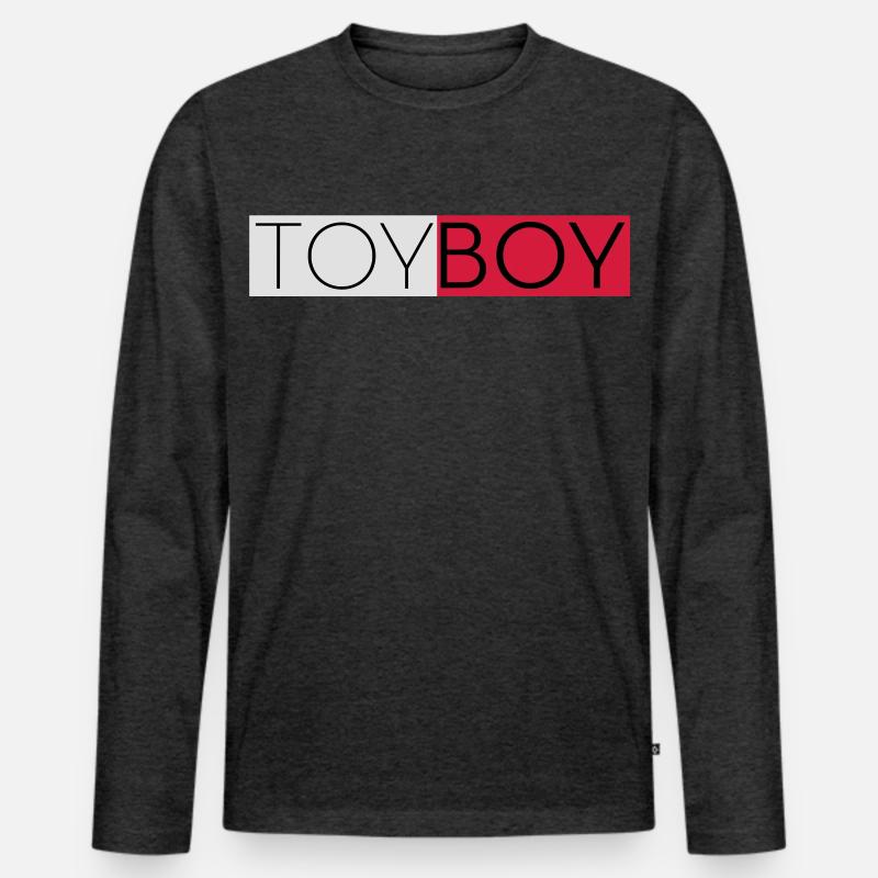 ToyBoy2 - Männer Premium Bio Langarmshirt - Anthrazit meliert