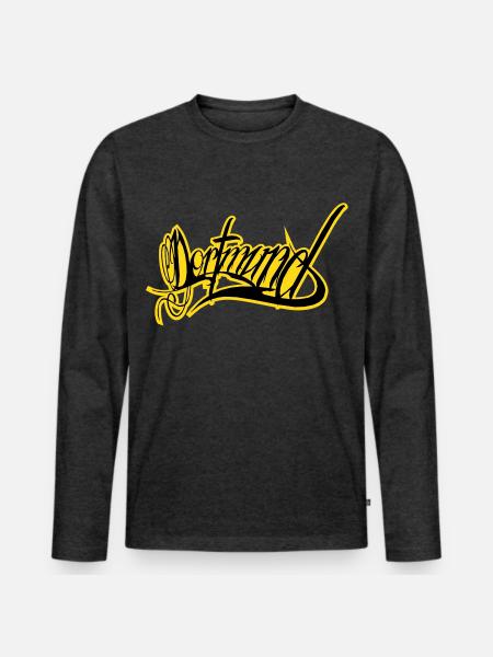 Dortmund - Men's Premium Organic Long Sleeve Shirt - heather anthracite