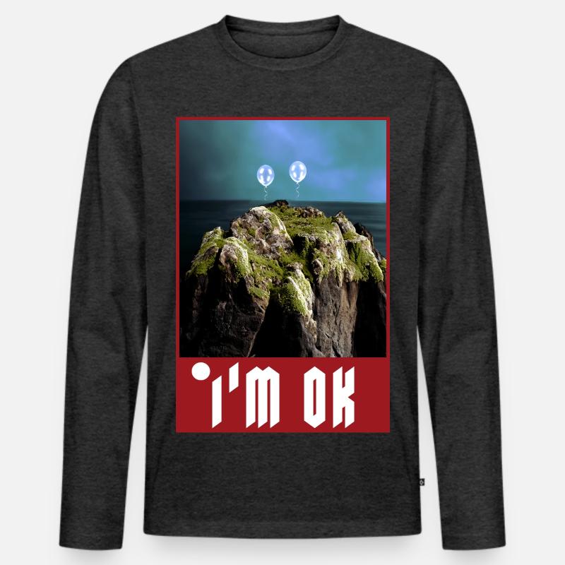 Formally Dressed Chitty-Chatty - Männer Premium Bio Langarmshirt - Anthrazit meliert