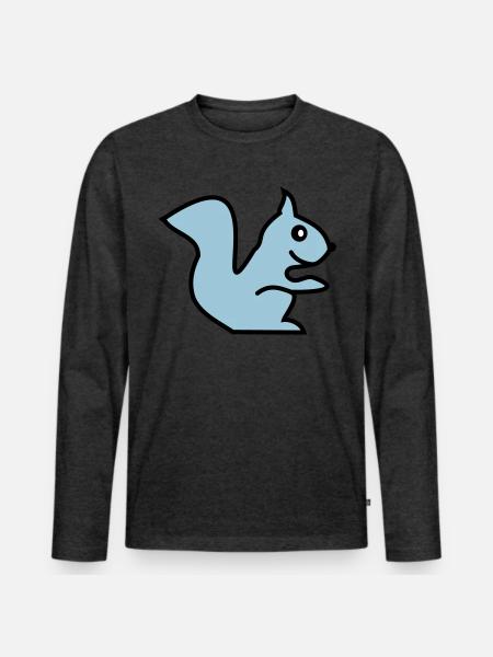 squirrel - T-shirt manches longues Premium bio Homme - anthracite chiné