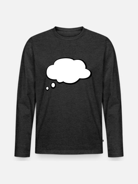 Textballoon - Men's Premium Organic Long Sleeve Shirt - heather anthracite