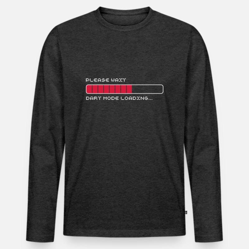 Dart Mode Loading... - Männer Premium Bio Langarmshirt - Anthrazit meliert