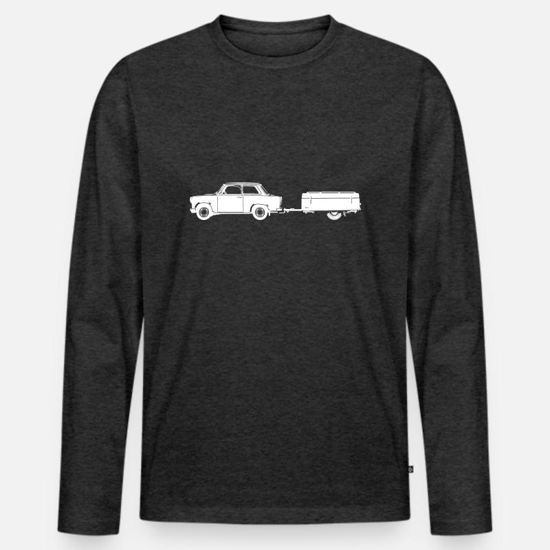 Klappfix und  - Männer Premium Bio Langarmshirt - Anthrazit meliert